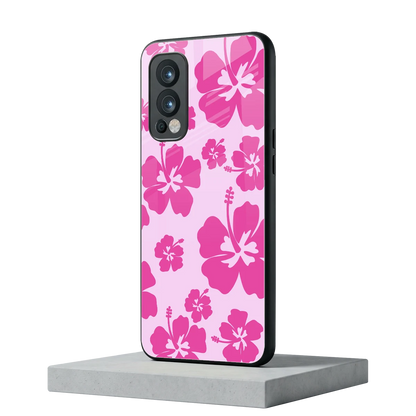 Wildflower Pink oneplus nord 2 mobile cover | shockproof glass phone case