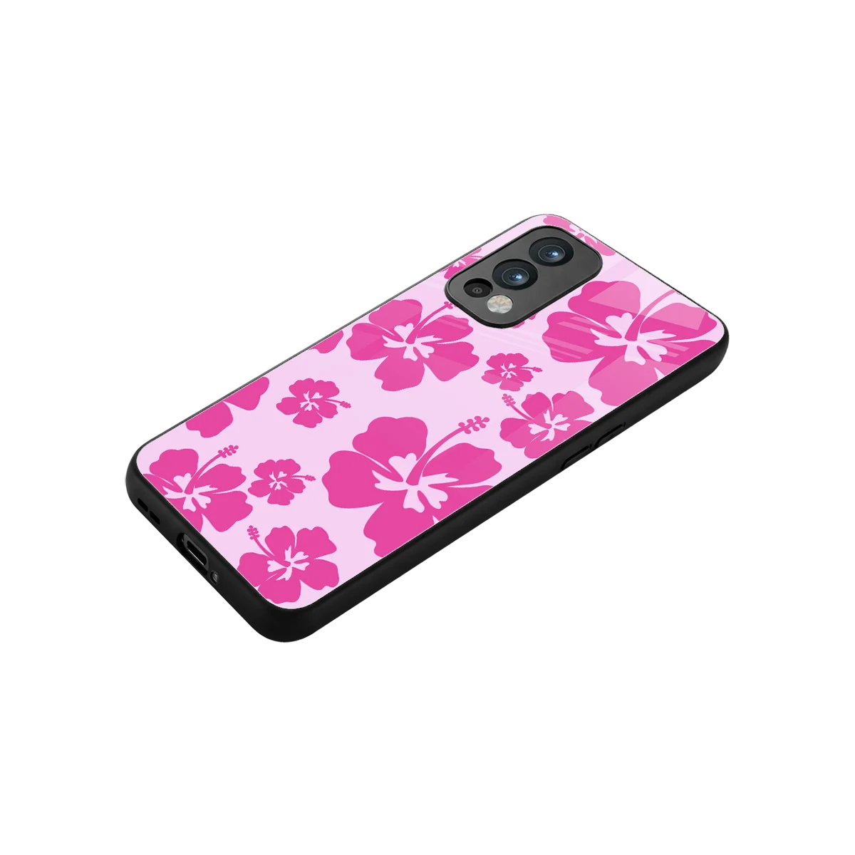 Wildflower Pink stylish phone case for oneplus nord 2 | glossy glass and slim fit