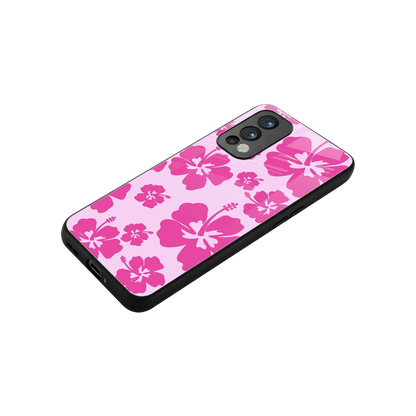 Wildflower Pink stylish phone case for oneplus nord 2 | glossy glass and slim fit