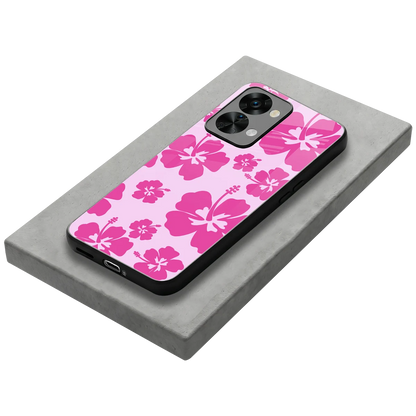 Wildflower Pink stylish phone case for oneplus nord 2t | glossy glass and slim fit