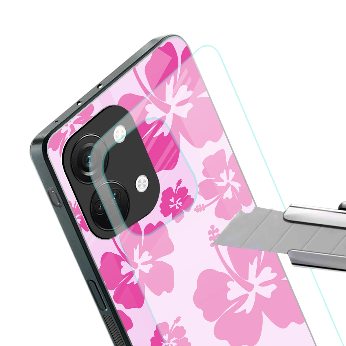 Wildflower Pink stylish phone case for oneplus nord 3 | glossy glass and slim fit