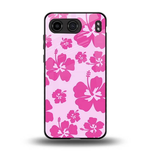 Wildflower Pink back phone cover | glass case for oneplus nord 4