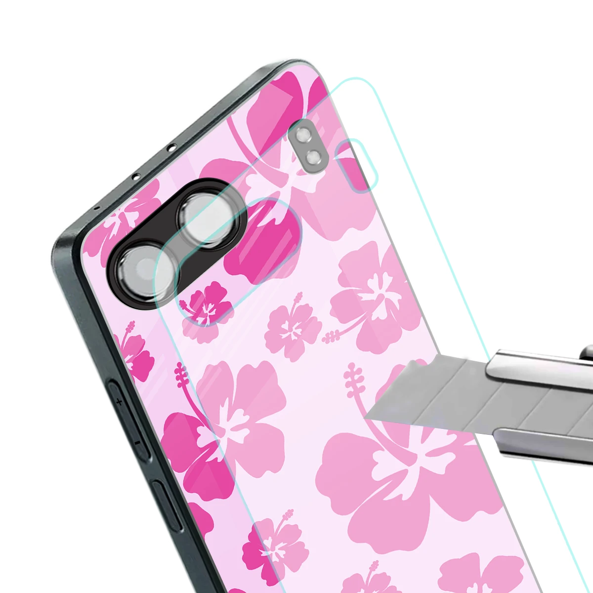 Wildflower Pink stylish phone case for oneplus nord 4 | glossy glass and slim fit