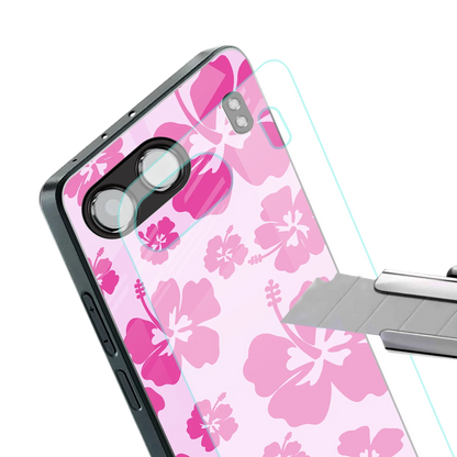 Wildflower Pink stylish phone case for oneplus nord 4 | glossy glass and slim fit