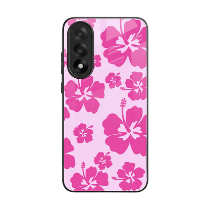 Wildflower Pink back phone cover | glass case for oneplus nord 5