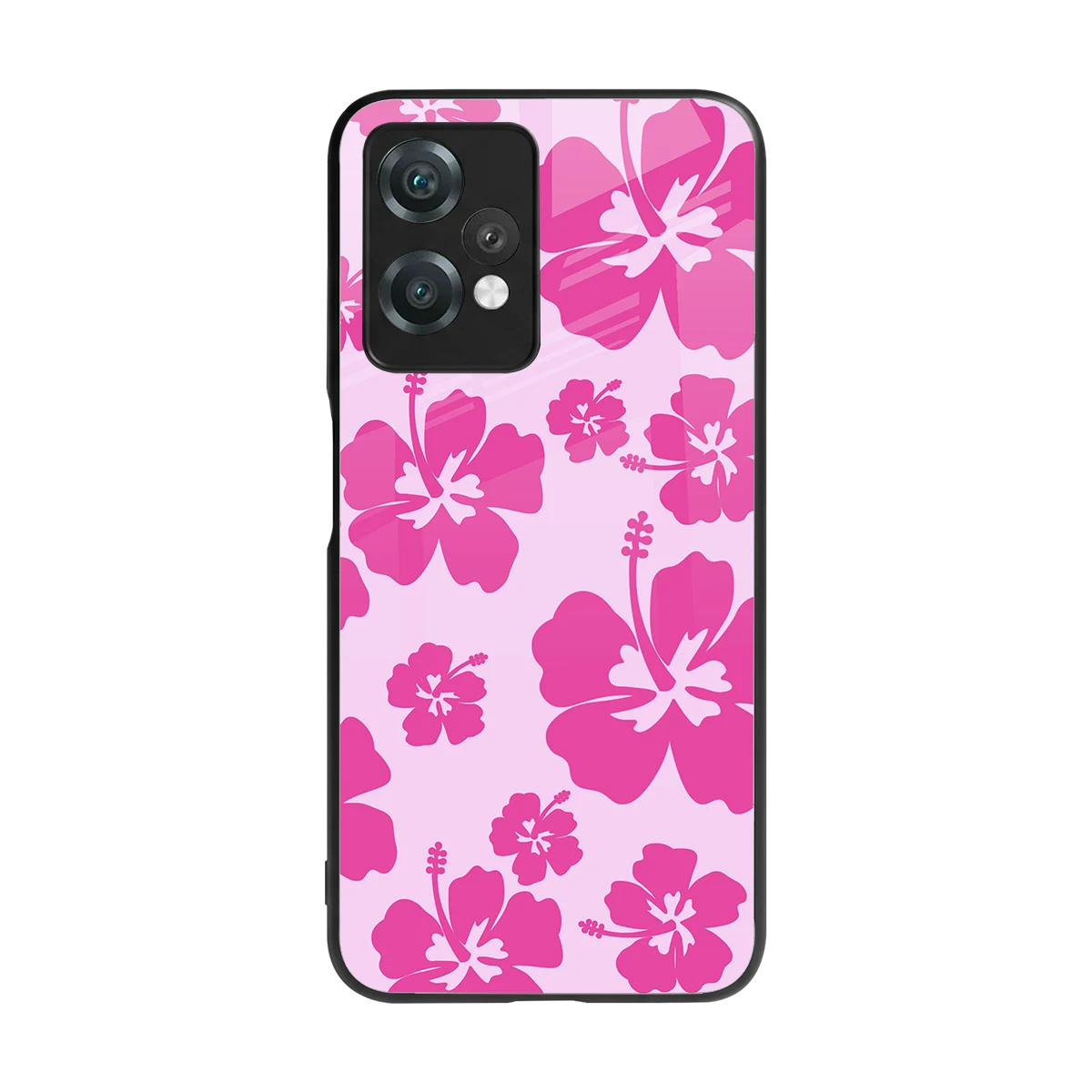 Wildflower Pink back phone cover | glass case for oneplus nord ce 2 lite