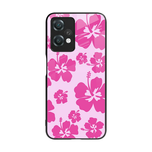 Wildflower Pink back phone cover | glass case for oneplus nord ce 2 lite