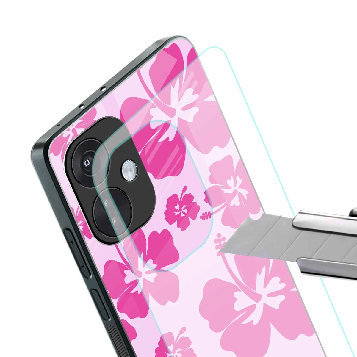 Wildflower Pink stylish phone case for oneplus nord ce 3 | glossy glass and slim fit