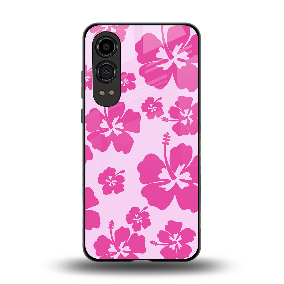 Wildflower Pink back phone cover | glass case for oneplus nord ce 4 lite