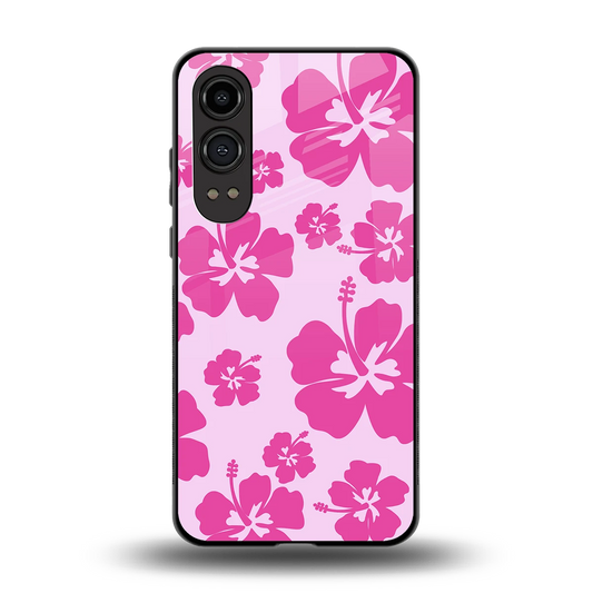 Wildflower Pink back phone cover | glass case for oneplus nord ce 4 lite