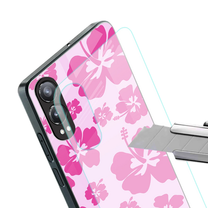 Wildflower Pink stylish phone case for oneplus nord ce 4 lite | glossy glass and slim fit