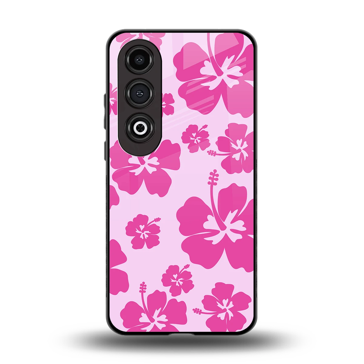 Wildflower Pink back phone cover | glass case for oneplus nord ce 4