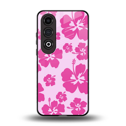Wildflower Pink back phone cover | glass case for oneplus nord ce 4