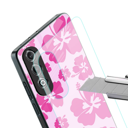 Wildflower Pink stylish phone case for oneplus nord ce 4 | glossy glass and slim fit