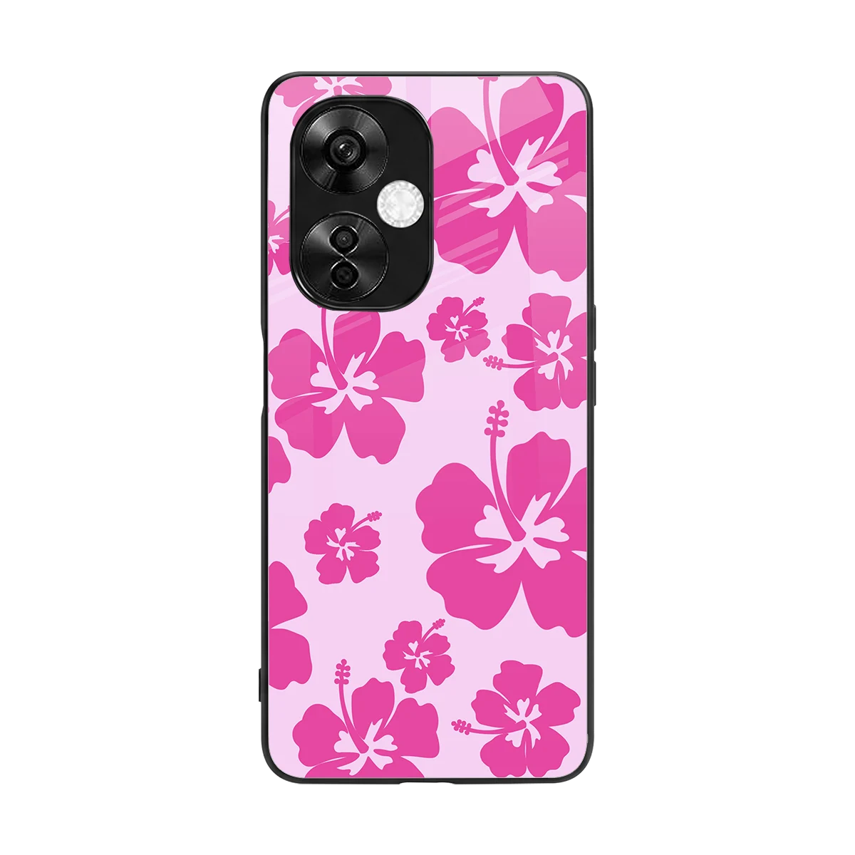 Wildflower Pink back phone cover | glass case for oneplus nord ce 3 lite