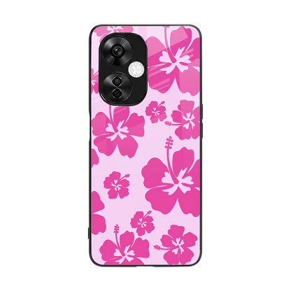 Wildflower Pink back phone cover | glass case for oneplus nord ce 3 lite