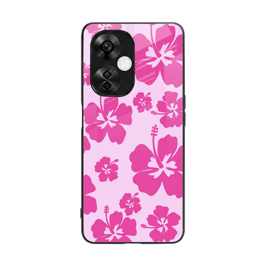 Wildflower Pink back phone cover | glass case for oneplus nord ce 3 lite
