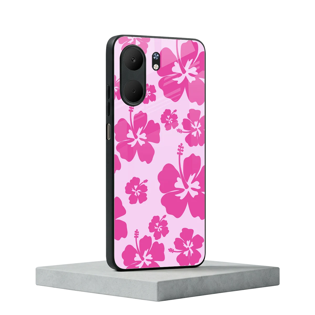 Wildflower Pink oppo a5x 5g mobile cover | shockproof glass phone case
