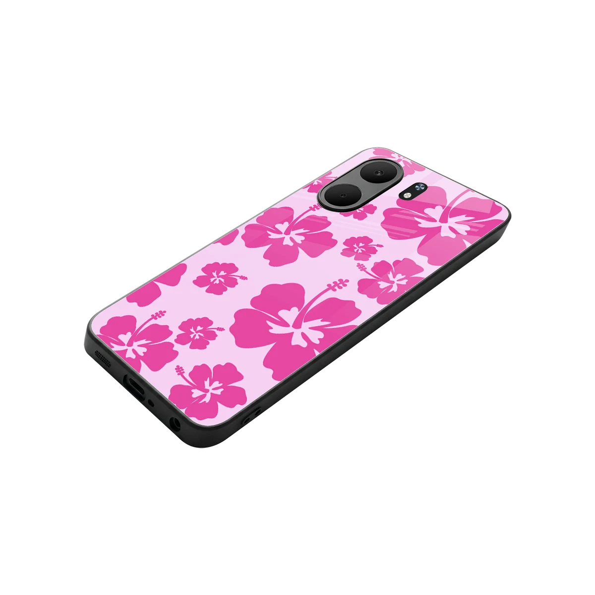 Wildflower Pink stylish phone case for oppo a5x 5g | glossy glass and slim fit