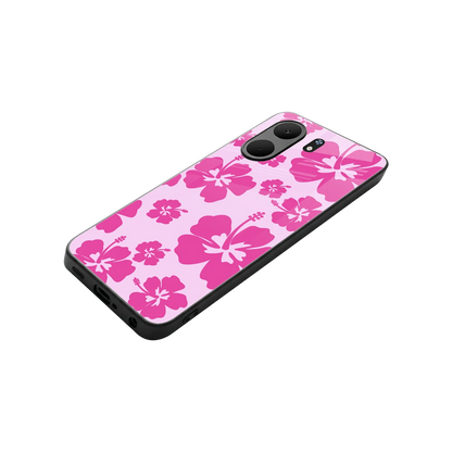 Wildflower Pink stylish phone case for oppo a5x 5g | glossy glass and slim fit
