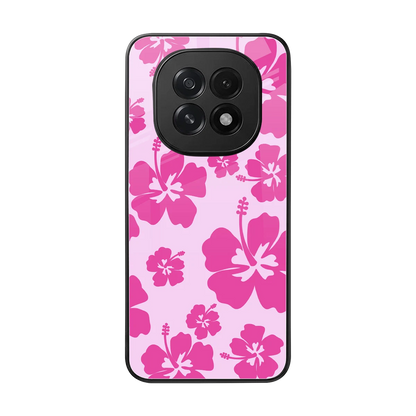 Wildflower Pink back phone cover | glass case for oppo f29 5g