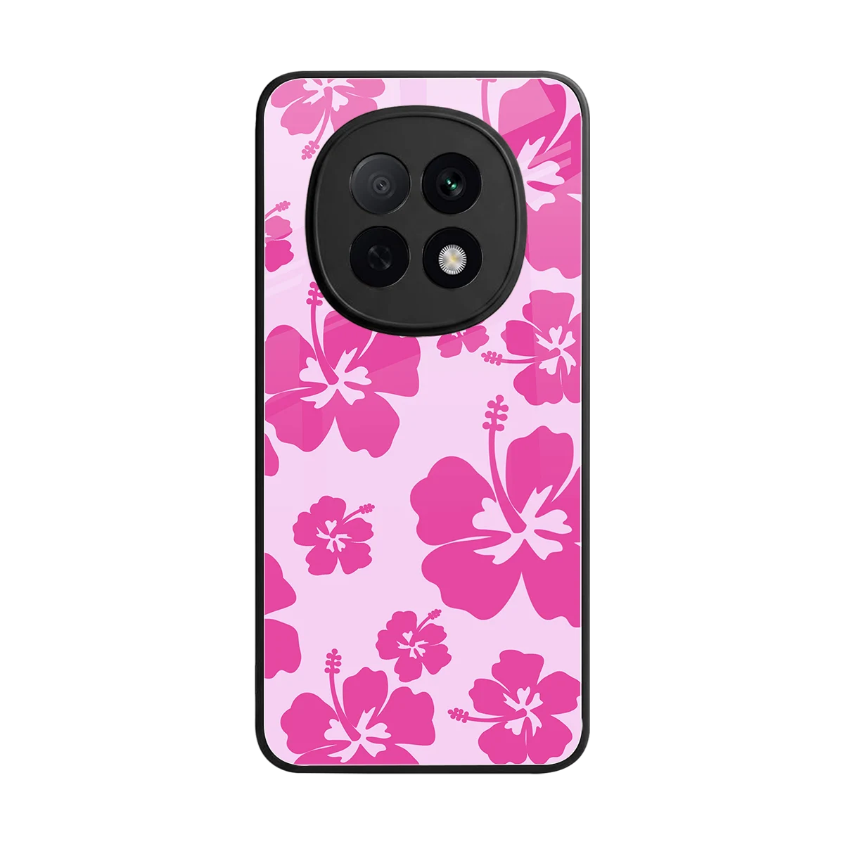 Wildflower Pink back phone cover | glass case for oppo f29 pro 5g