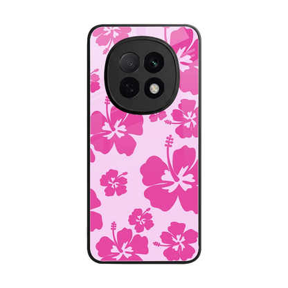 Wildflower Pink back phone cover | glass case for oppo f29 pro 5g