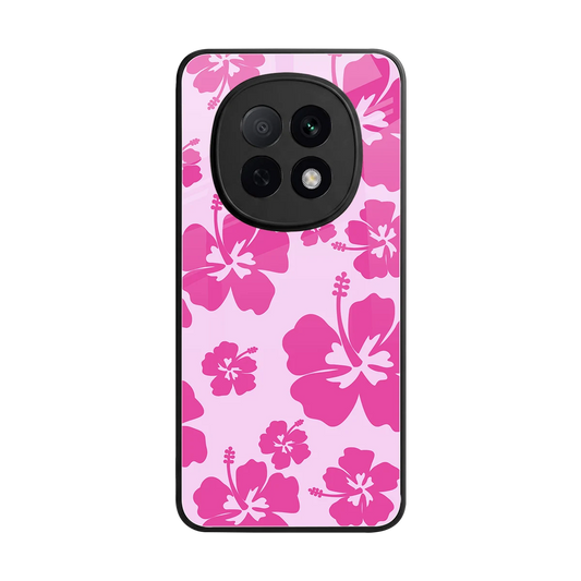 Wildflower Pink back phone cover | glass case for oppo f29 pro 5g