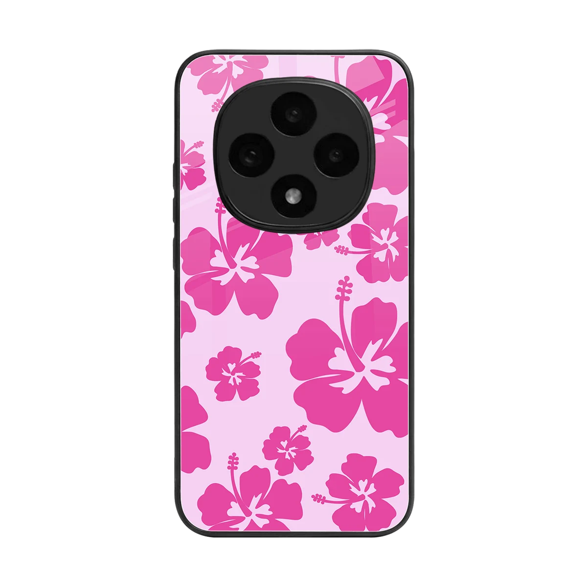Wildflower Pink back phone cover | glass case for oppo f31 pro 5g