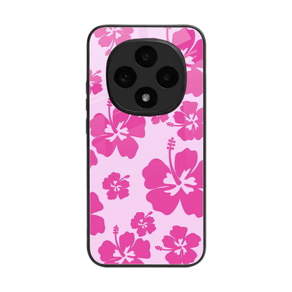 Wildflower Pink back phone cover | glass case for oppo f31 pro 5g