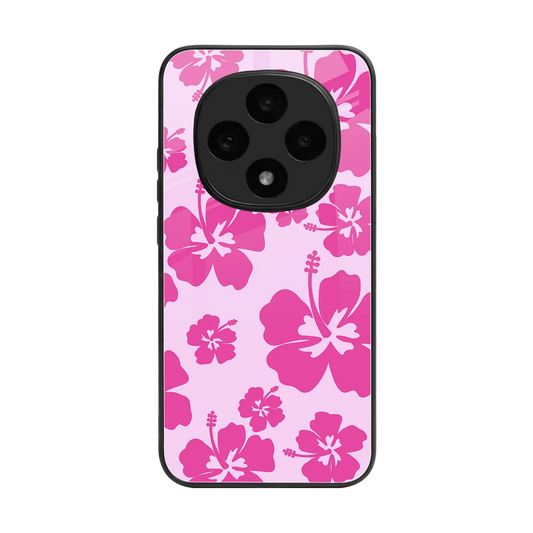 Wildflower Pink back phone cover | glass case for oppo f31 pro 5g