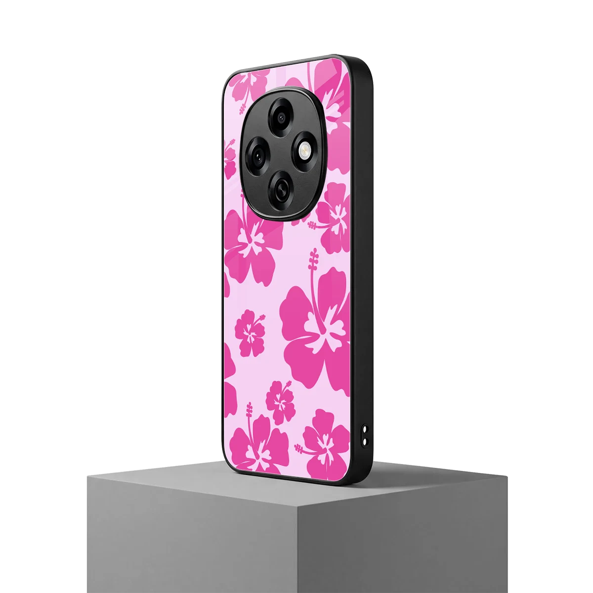 Wildflower Pink oppo f31 pro 5g mobile cover | shockproof glass phone case