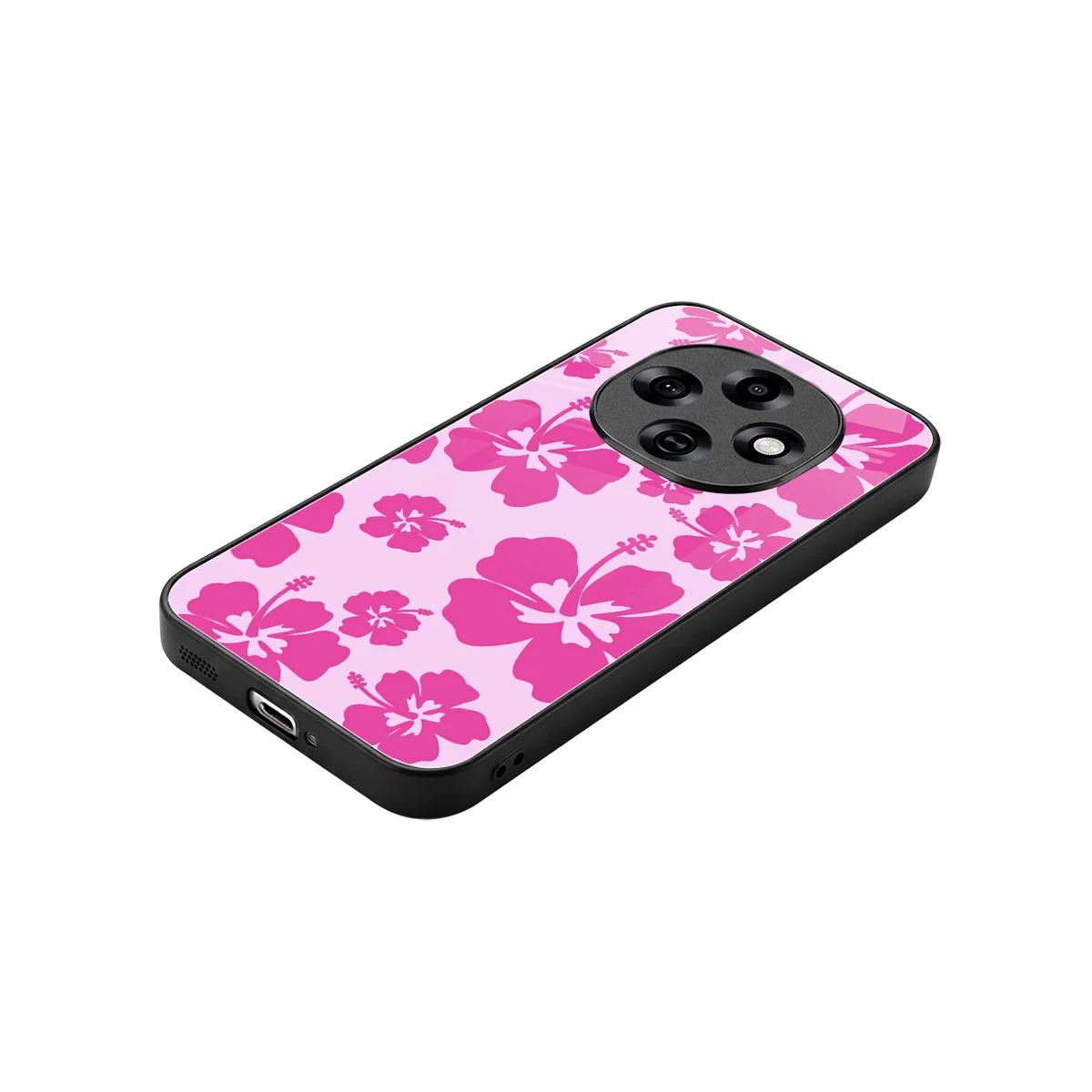 Wildflower Pink stylish phone case for oppo f31 pro 5g | glossy glass and slim fit