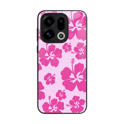 Wildflower Pink back phone cover | glass case for oppo find x9