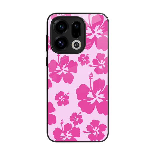 Wildflower Pink back phone cover | glass case for oppo find x9