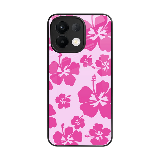 Wildflower Pink back phone cover | glass case for oppo k13 5g