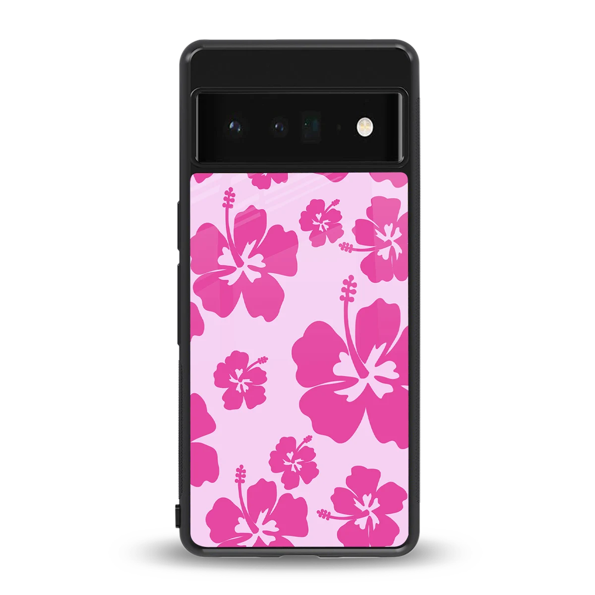 Wildflower Pink back phone cover | glass case for google pixel 6 pro