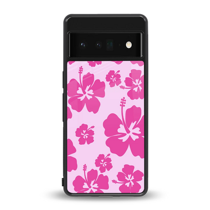 Wildflower Pink back phone cover | glass case for google pixel 6 pro