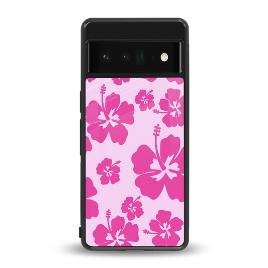 Wildflower Pink back phone cover | glass case for google pixel 6 pro