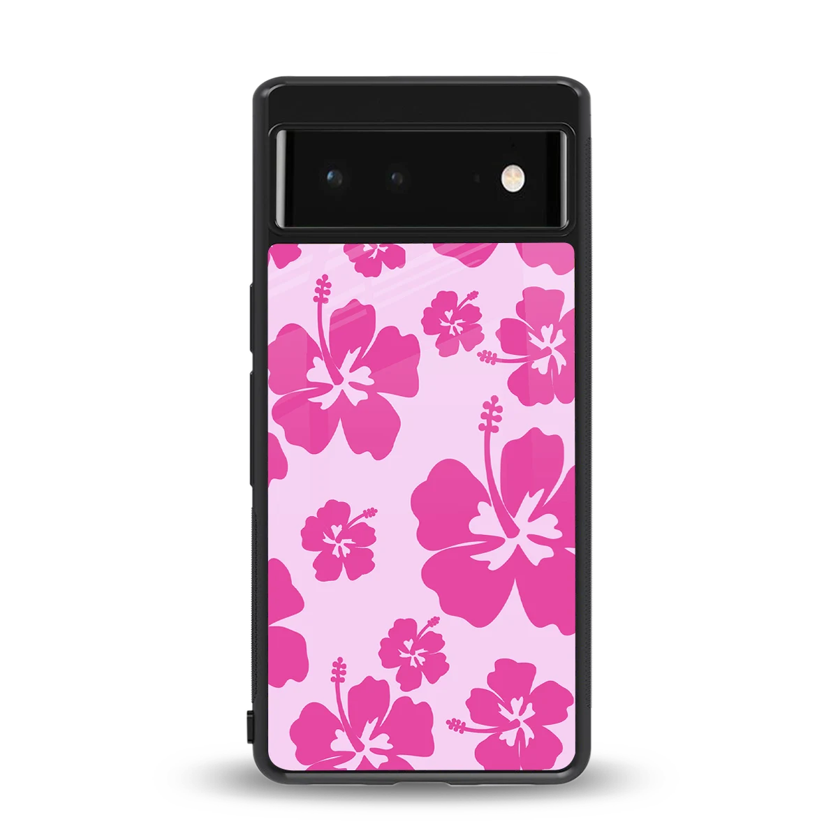 Wildflower Pink back phone cover | glass case for google pixel 6a