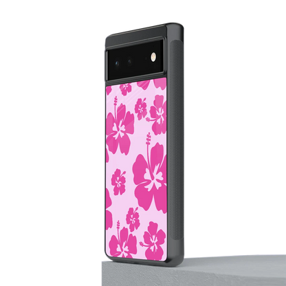 Wildflower Pink stylish phone case for google pixel 6a | glossy glass and slim fit