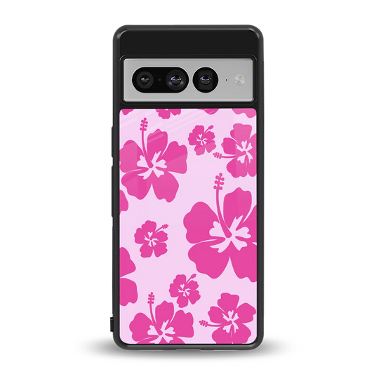 Wildflower Pink back phone cover | glass case for google pixel 7 pro
