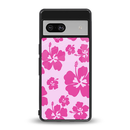Wildflower Pink back phone cover | glass case for google pixel 7a