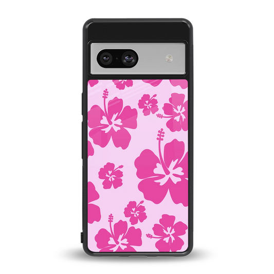 Wildflower Pink back phone cover | glass case for google pixel 7
