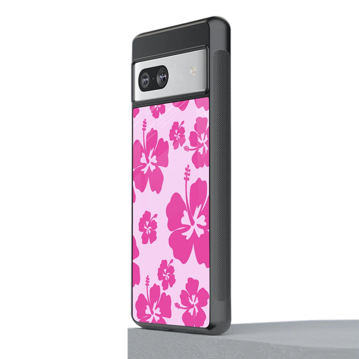 Wildflower Pink stylish phone case for google pixel 7a | glossy glass and slim fit