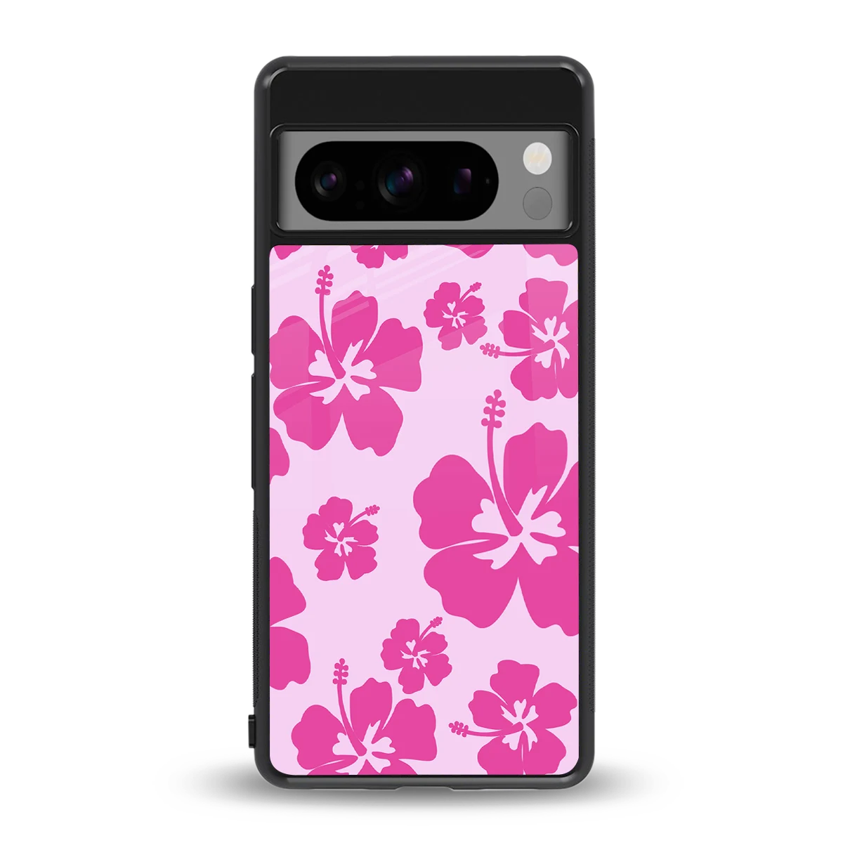 Wildflower Pink back phone cover | glass case for google pixel 8 pro