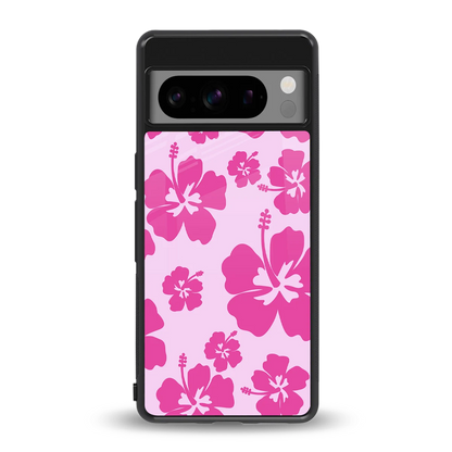 Wildflower Pink back phone cover | glass case for google pixel 8 pro