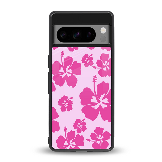 Wildflower Pink back phone cover | glass case for google pixel 8 pro