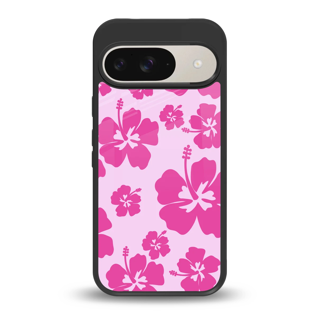 Wildflower Pink back phone cover | glass case for google pixel 9