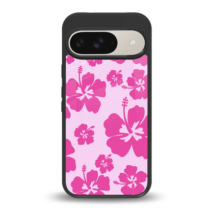 Wildflower Pink back phone cover | glass case for google pixel 9